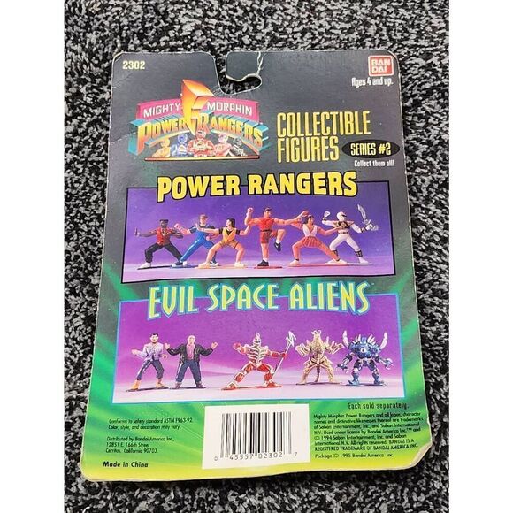 1994 Bandai Mighty Morphin Power Rangers Collectible Action Figures -yellow Rang - Picture 2 of 4